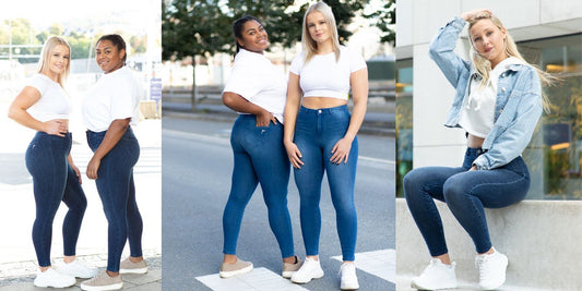 Jeans for damer med passform, stretch