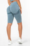 Blue Peachy Scrunchie Shorts - for dame - Famme - Shorts